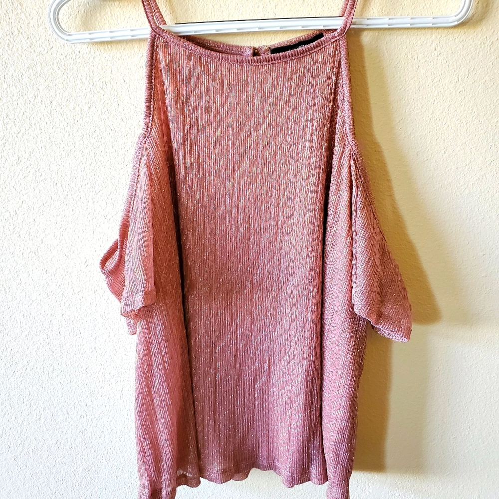 Sparkly Pink Forever 21 Blouse Size M